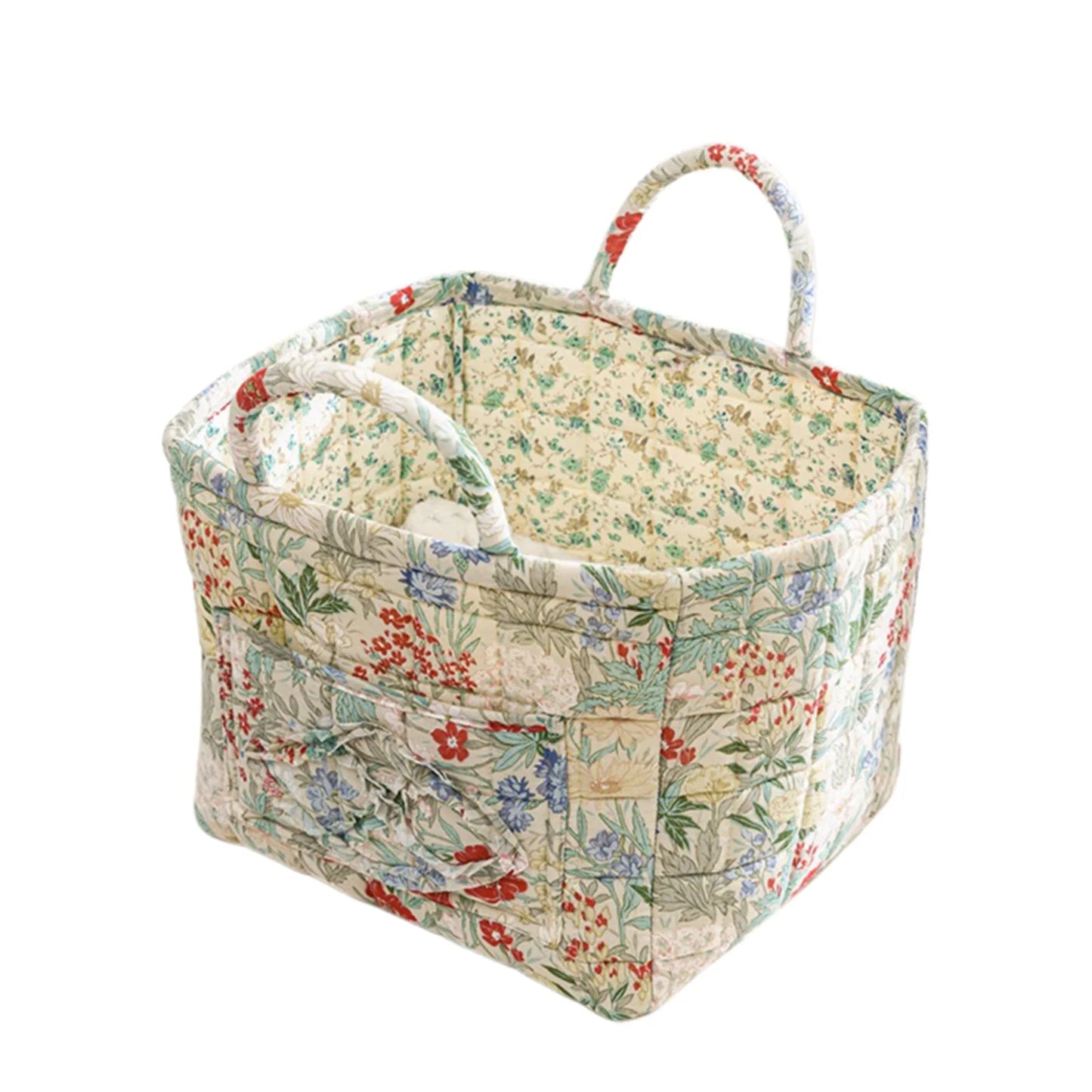 Large Fabric Storage Basket – Foldable Laundry Hamper with Handles