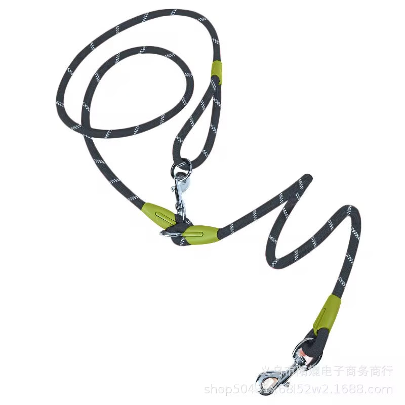 Reflective Hands-Free Dog Leash – Durable Nylon Running & Walking Lead for Dogs