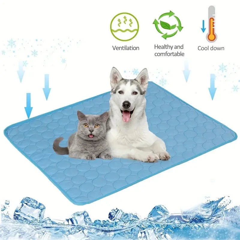 Self-Cooling Pet Mat for Dogs & Cats – XL Size for Big Breeds 🧊 Washable, Durable, Outdoor-Friendly