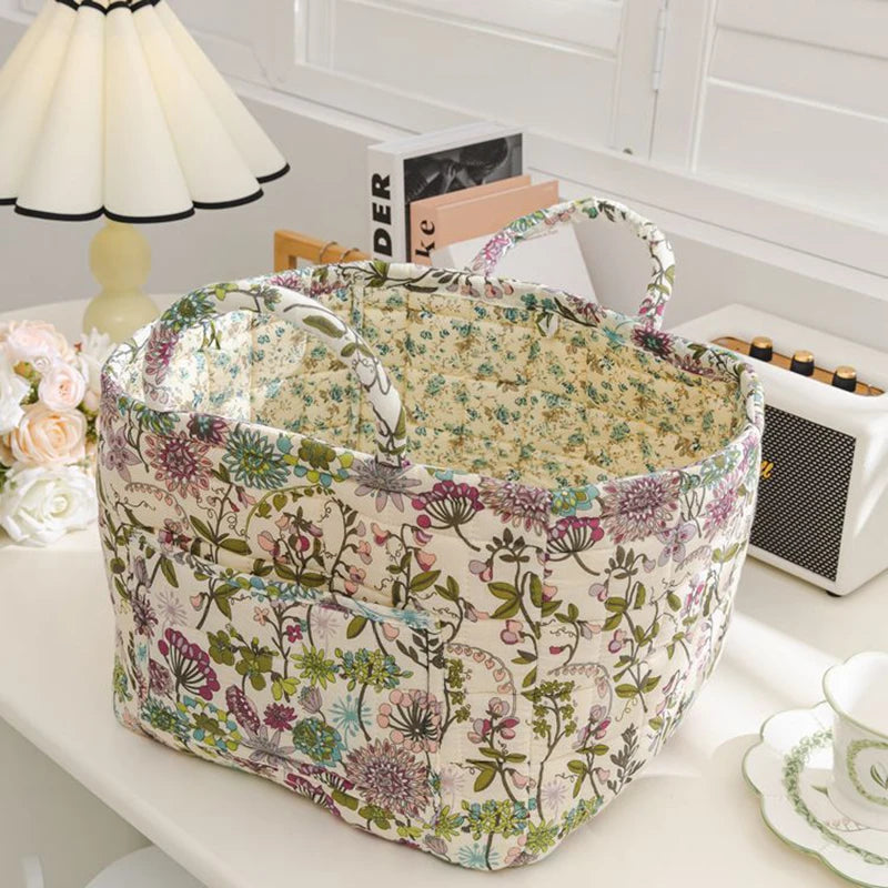  Large Fabric Storage Basket – Foldable Laundry Hamper with Handles