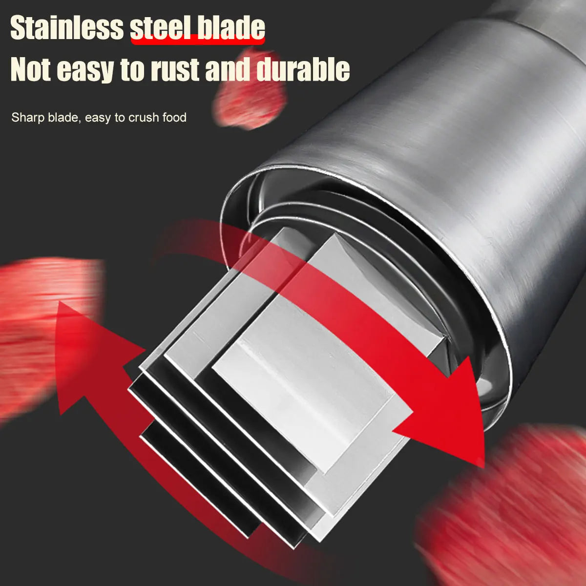 Stainless Steel Manual Garlic Press – Handheld Push-Type Garlic Chopper & Crusher 