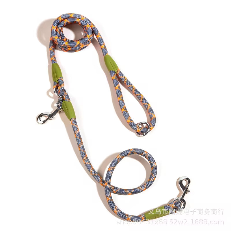 Reflective Hands-Free Dog Leash – Durable Nylon Running & Walking Lead for Dogs