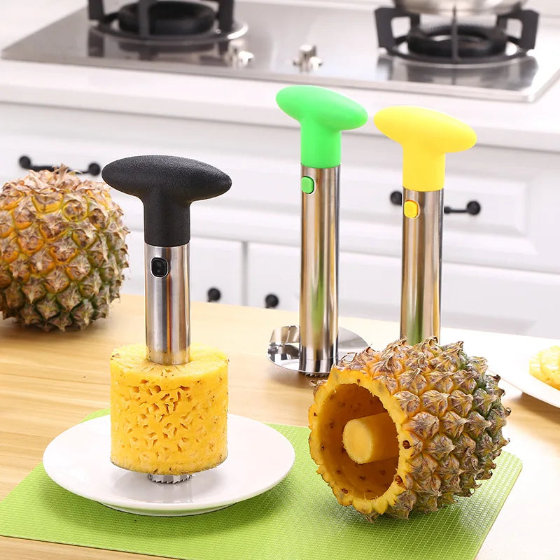 Stainless Steel Pineapple Corer & Slicer – Easy Peeler Cutter Tool for Quick Fruit Prep