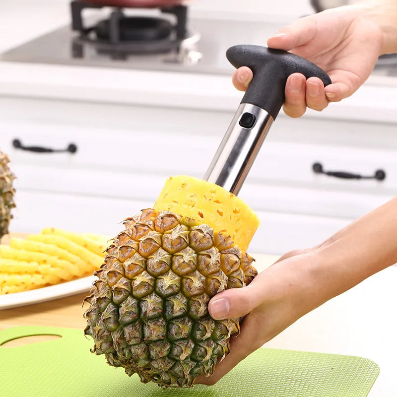 Stainless Steel Pineapple Corer & Slicer – Easy Peeler Cutter Tool for Quick Fruit Prep