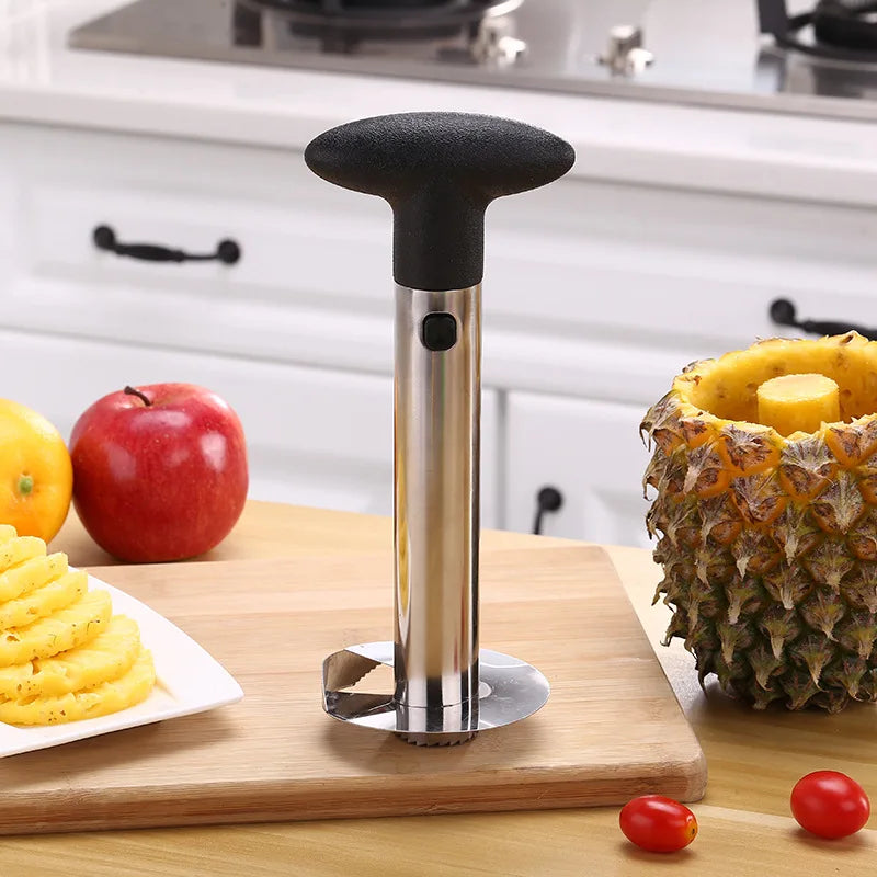 Stainless Steel Pineapple Corer & Slicer – Easy Peeler Cutter Tool for Quick Fruit Prep
