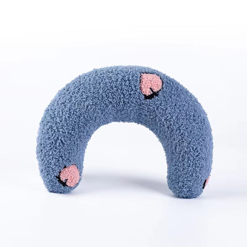 U-Shaped Pet Neck Pillow – Soft Headrest for Cats & Small Dogs