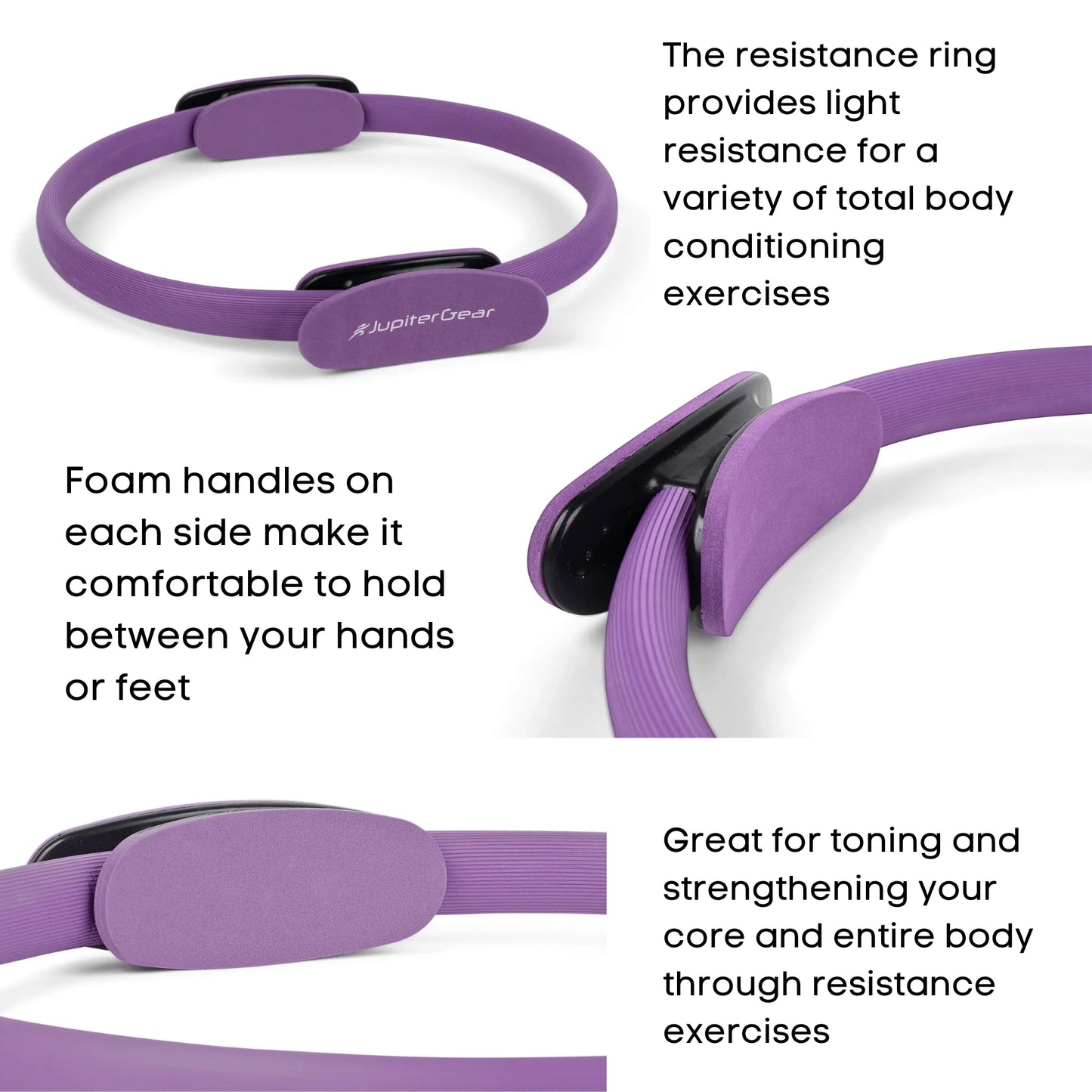 Jupitergear Pilates Resistance Ring for Core Strength and Balance Improvement