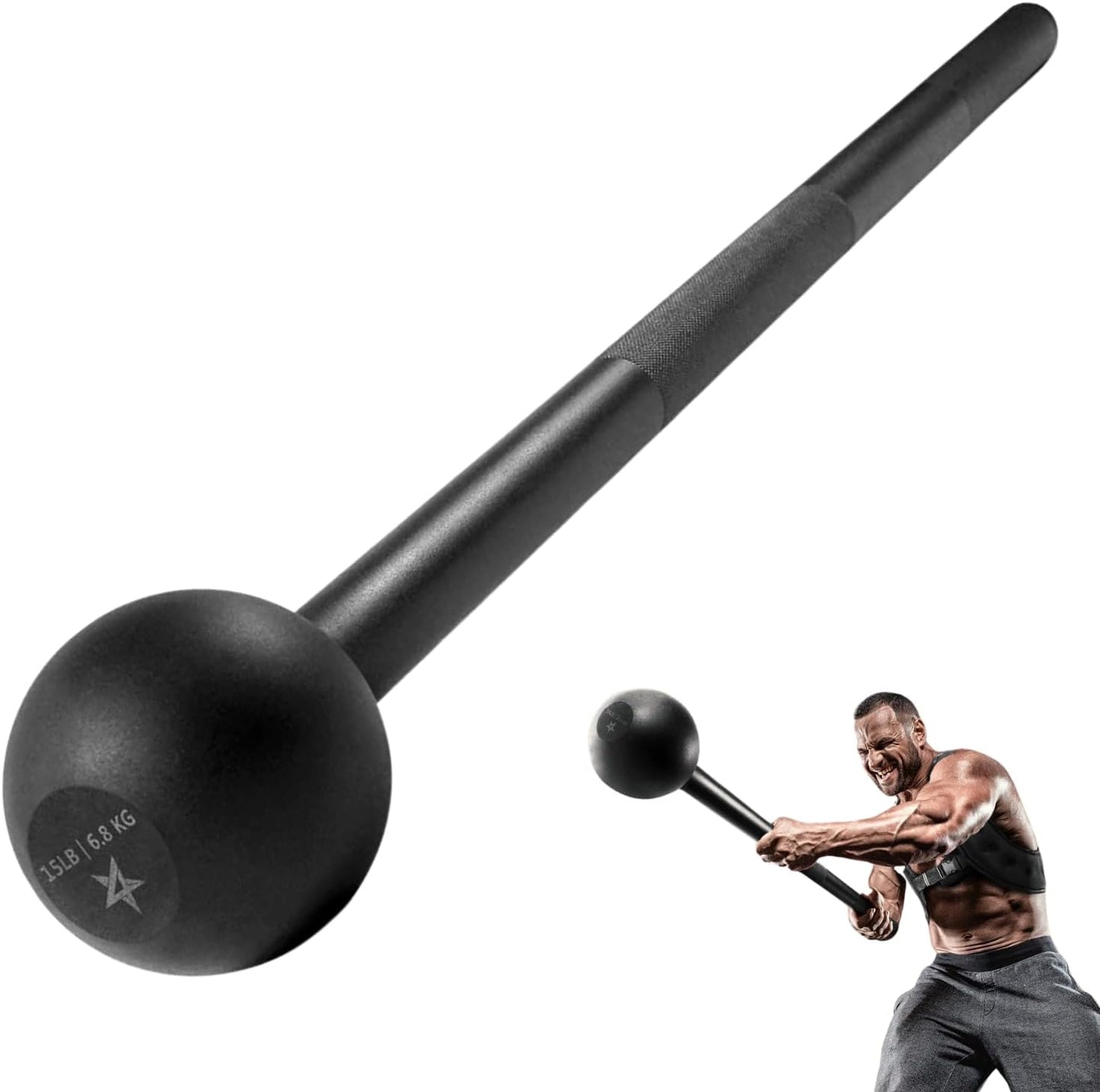 Steel Mace Bell for Comprehensive Strength Training - Optimize Full Body, Muscle, Shoulder, Grip, and Forearm Workouts for Rehabilitation and Flexibility, Available in 5 to 30 lbs for All Fitness Levels
