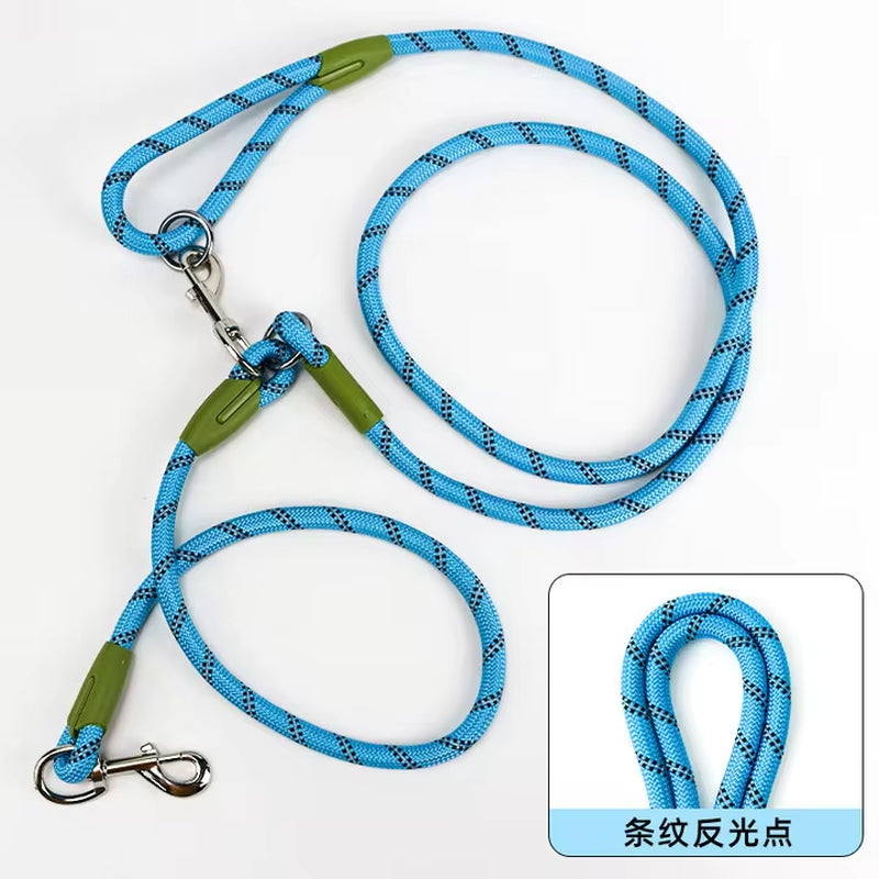 Reflective Hands-Free Dog Leash – Durable Nylon Running & Walking Lead for Dogs