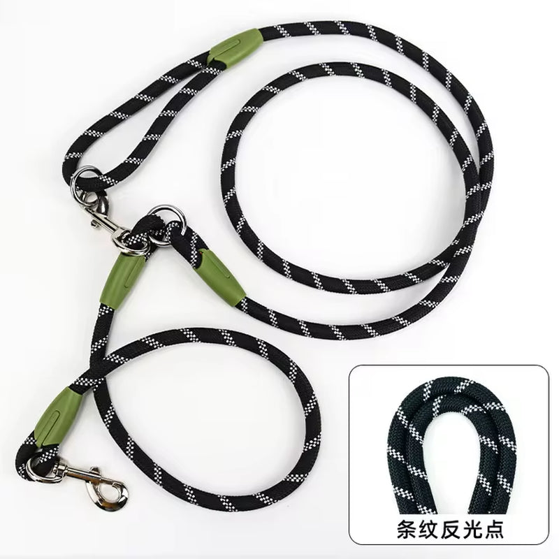 Reflective Hands-Free Dog Leash – Durable Nylon Running & Walking Lead for Dogs