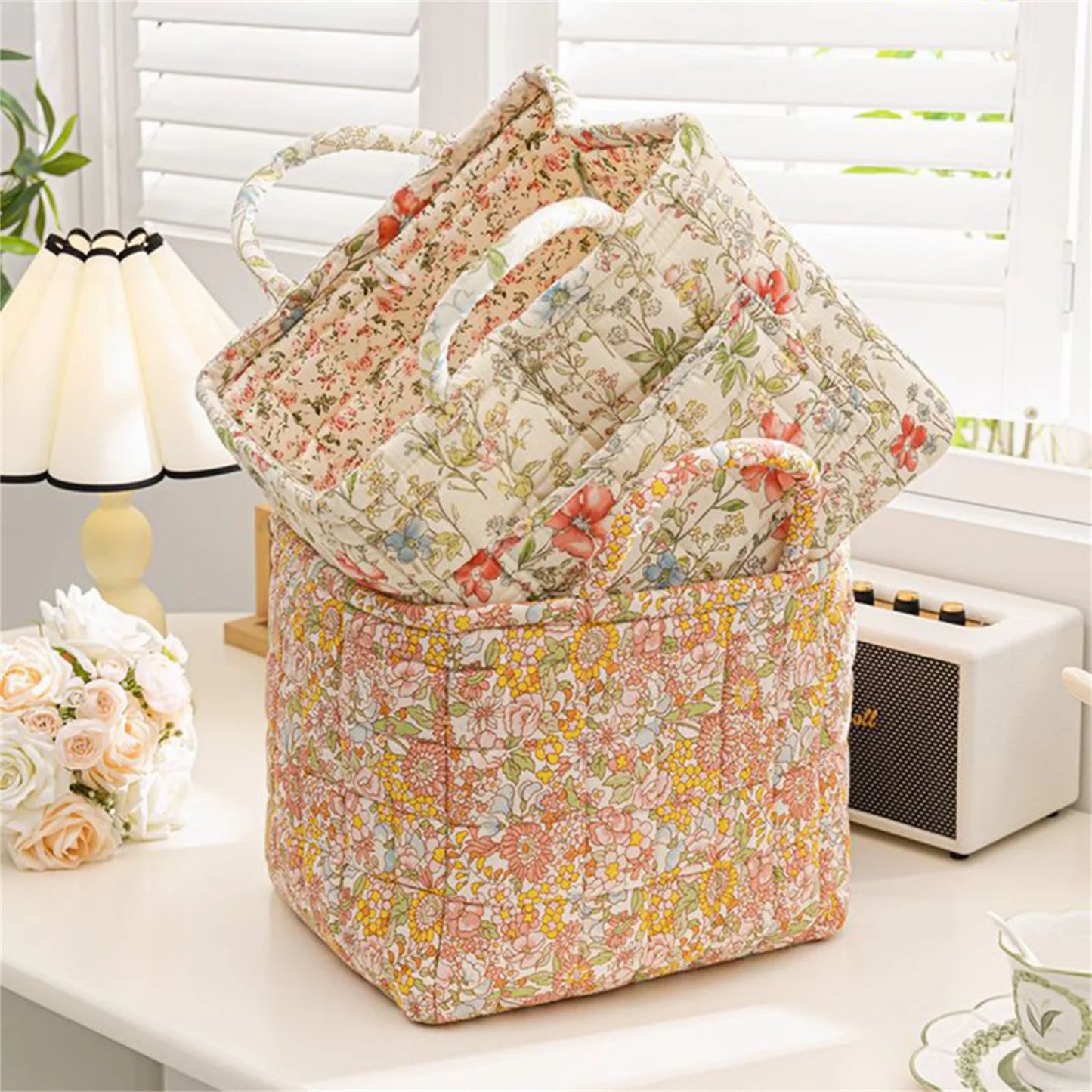  Large Fabric Storage Basket – Foldable Laundry Hamper with Handles