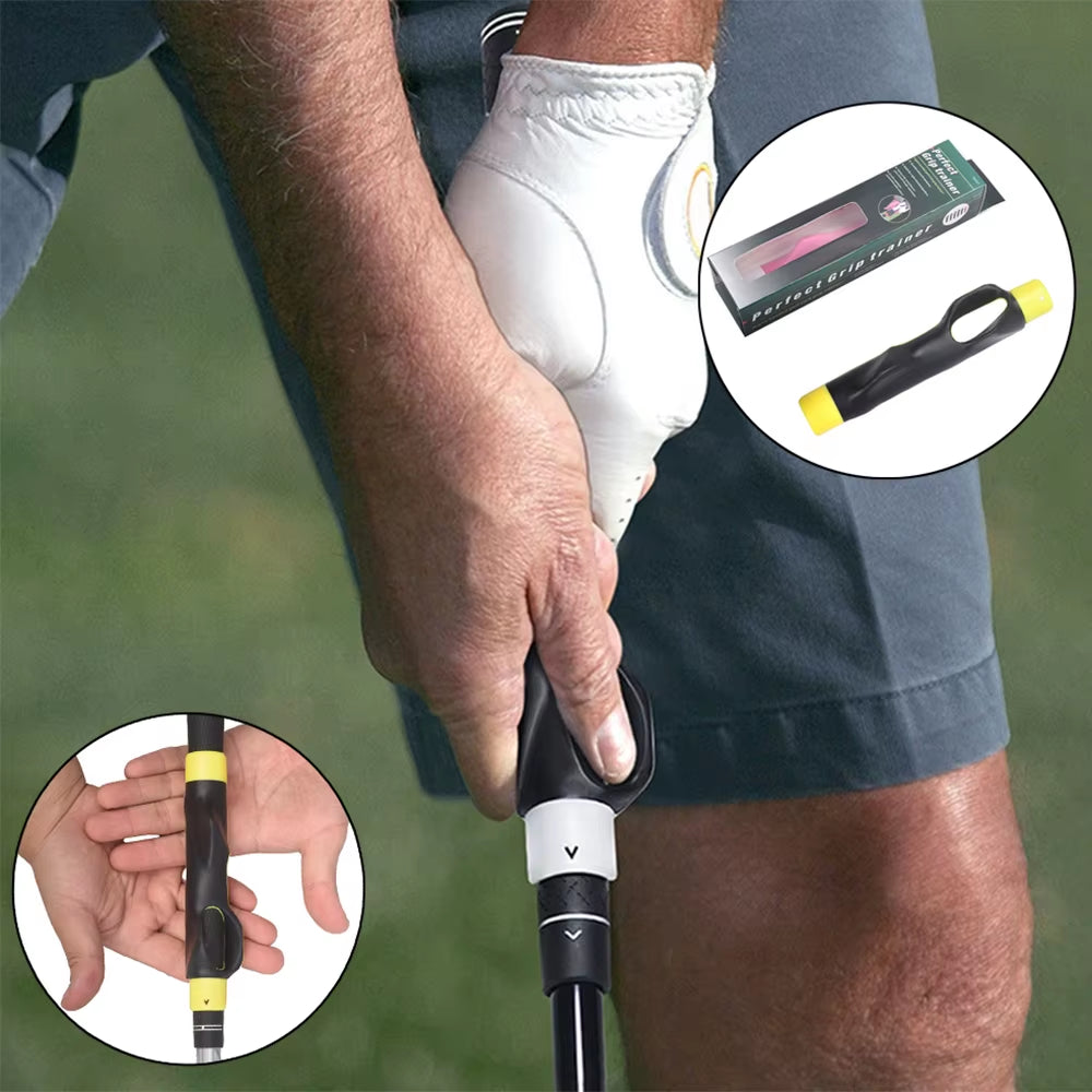 Golf Grip Trainer Aid – Muscle Memory Grip Corrector for All Clubs 🏌️ Adjustable & Easy to Install
