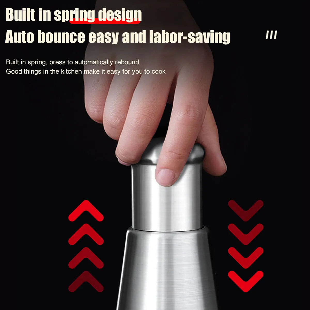 Stainless Steel Manual Garlic Press – Handheld Push-Type Garlic Chopper & Crusher 