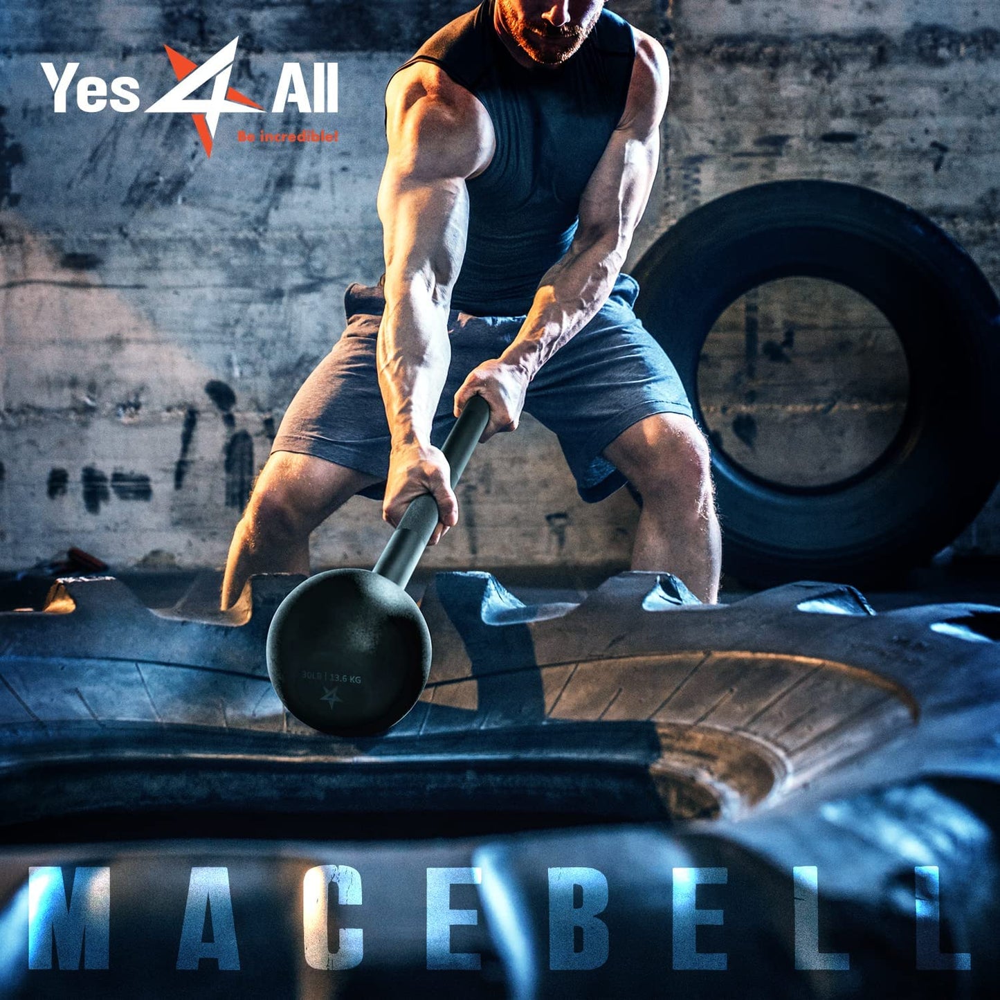 Steel Mace Bell for Comprehensive Strength Training - Optimize Full Body, Muscle, Shoulder, Grip, and Forearm Workouts for Rehabilitation and Flexibility, Available in 5 to 30 lbs for All Fitness Levels