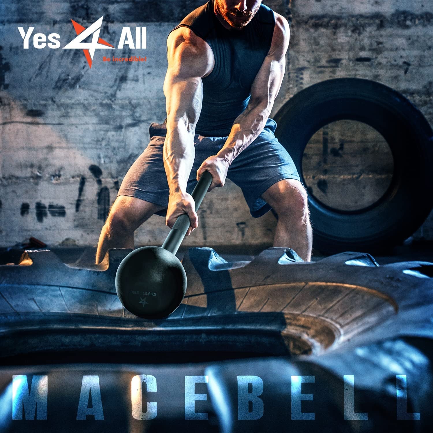 Steel Mace Bell for Comprehensive Strength Training - Optimize Full Body, Muscle, Shoulder, Grip, and Forearm Workouts for Rehabilitation and Flexibility, Available in 5 to 30 lbs for All Fitness Levels