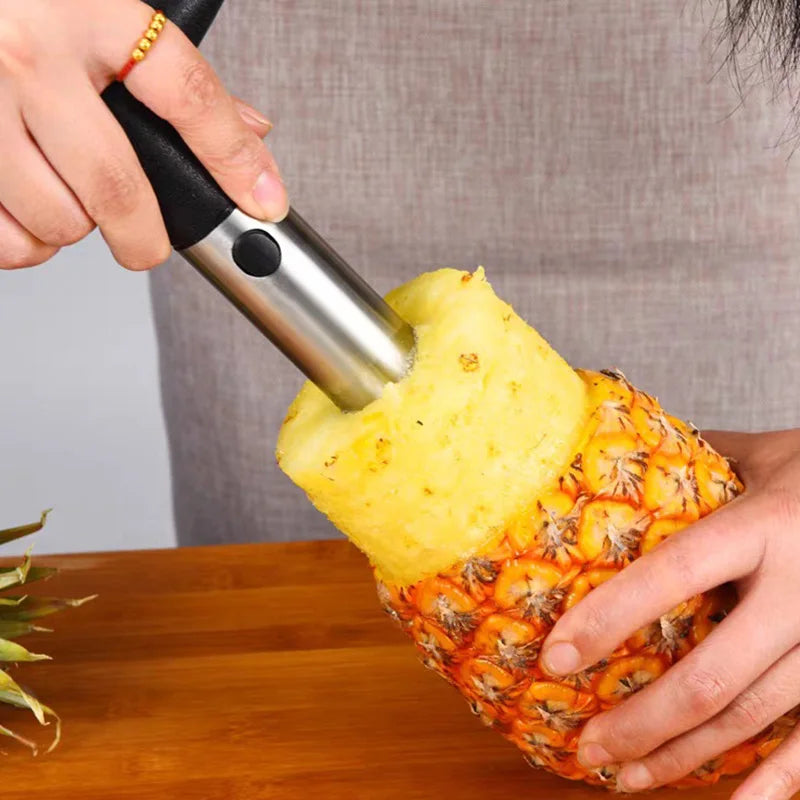 Stainless Steel Pineapple Corer & Slicer – Easy Peeler Cutter Tool for Quick Fruit Prep